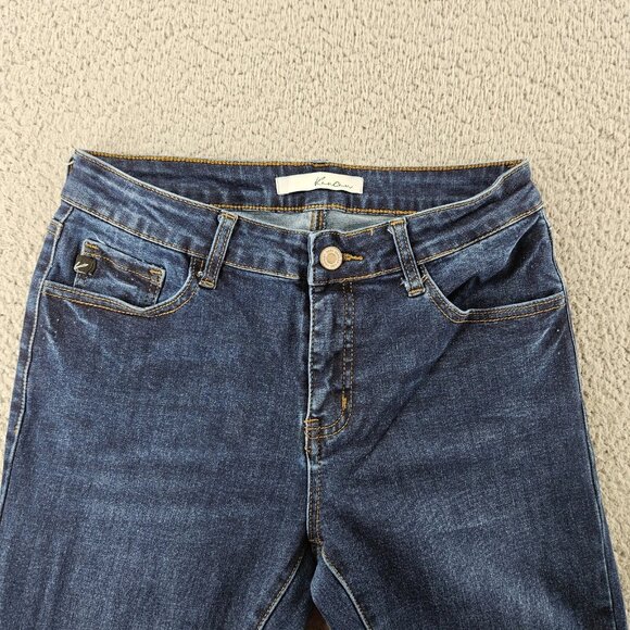 Kancan Jeans Womens 7 (28x29) Blue Mid Rise Skinny Dark Wash Stretch Denim - Picture 2 of 15